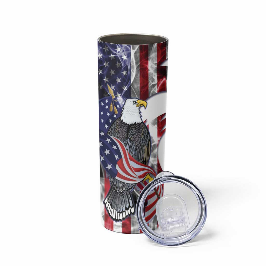 United States Guam Skinny Tumbler USA Eagle Guahan Seal Bougainvillea - Polynesian Pride