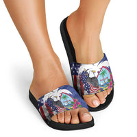 United States Guam Slide Sandals USA Eagle Guahan Seal Bougainvillea LT14 - Polynesian Pride