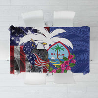 United States Guam Tablecloth USA Eagle Guahan Seal Bougainvillea - Polynesian Pride