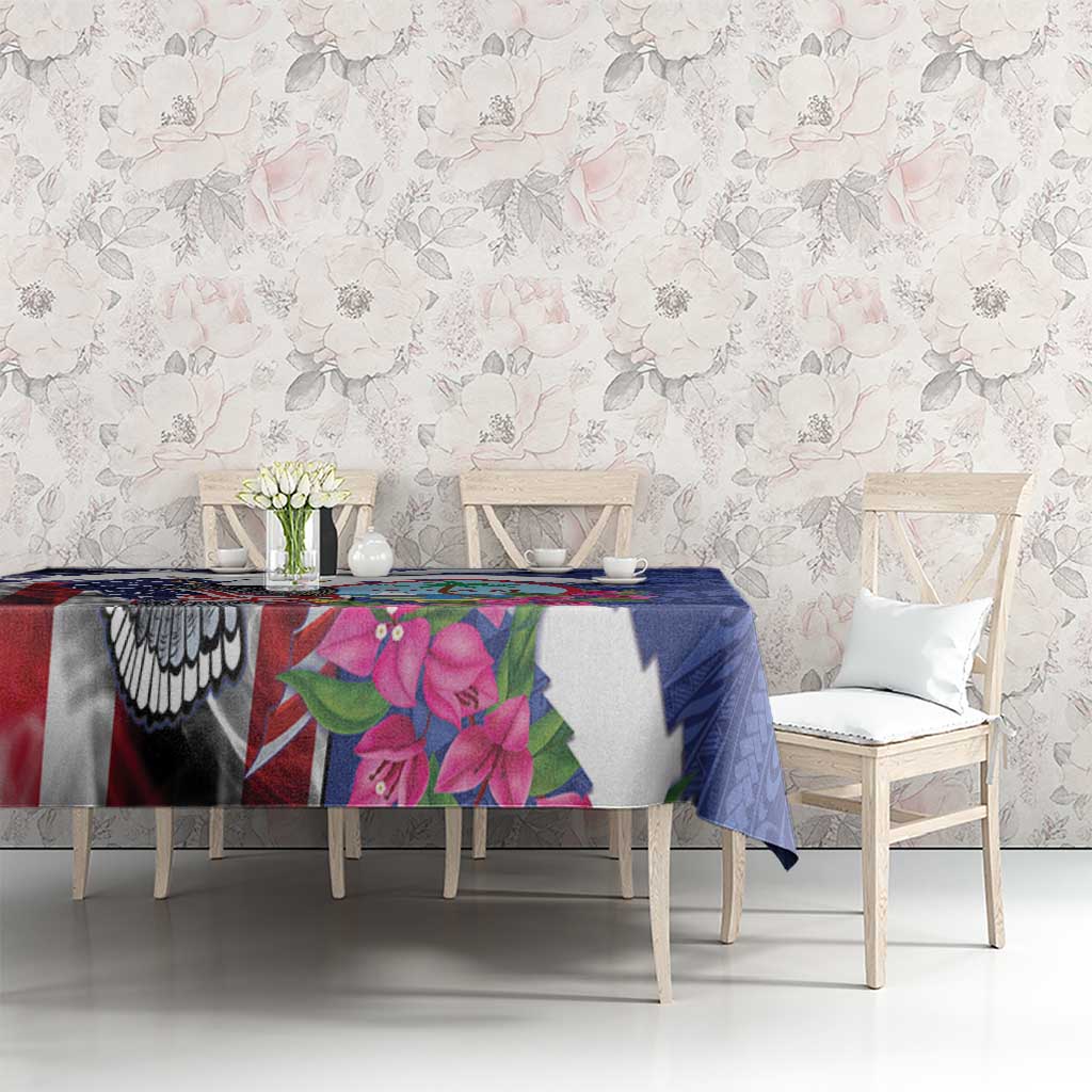 United States Guam Tablecloth USA Eagle Guahan Seal Bougainvillea - Polynesian Pride