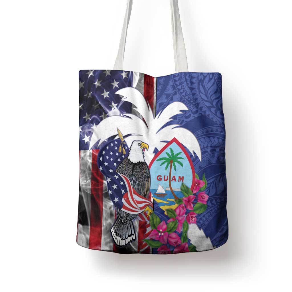 United States Guam Tote Bag USA Eagle Guahan Seal Bougainvillea LT14 - Polynesian Pride