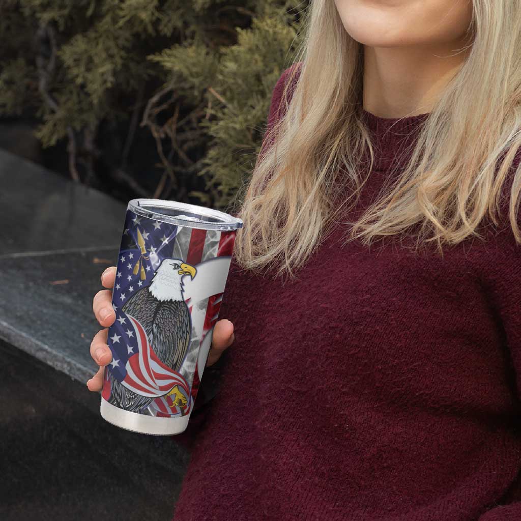 United States Guam Tumbler Cup USA Eagle Guahan Seal Bougainvillea - Polynesian Pride