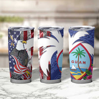 United States Guam Tumbler Cup USA Eagle Guahan Seal Bougainvillea - Polynesian Pride