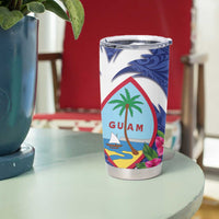 United States Guam Tumbler Cup USA Eagle Guahan Seal Bougainvillea - Polynesian Pride