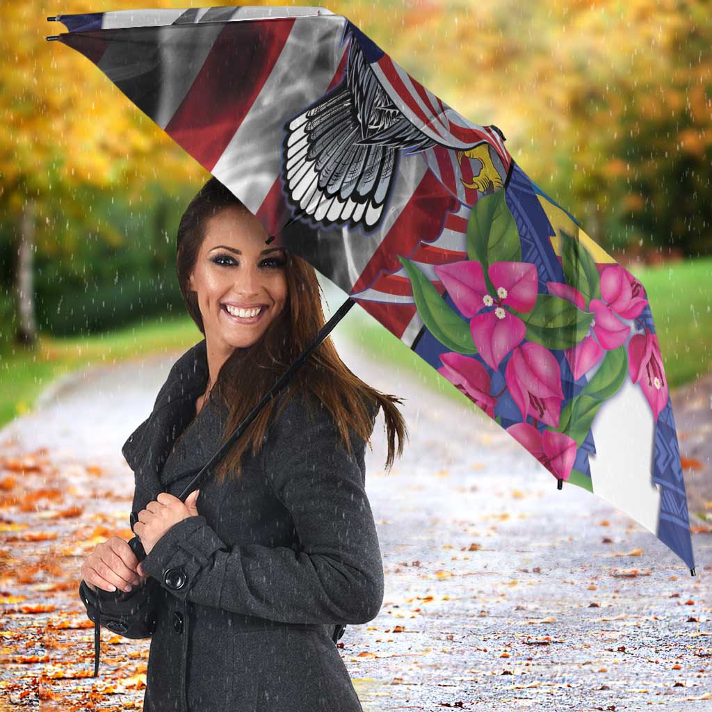 United States Guam Umbrella USA Eagle Guahan Seal Bougainvillea LT14 - Polynesian Pride
