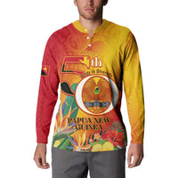 Papua New Guinea Independence Day Button Sweatshirt 50th Anniversary Unity in Diversity LT14 - Polynesian Pride