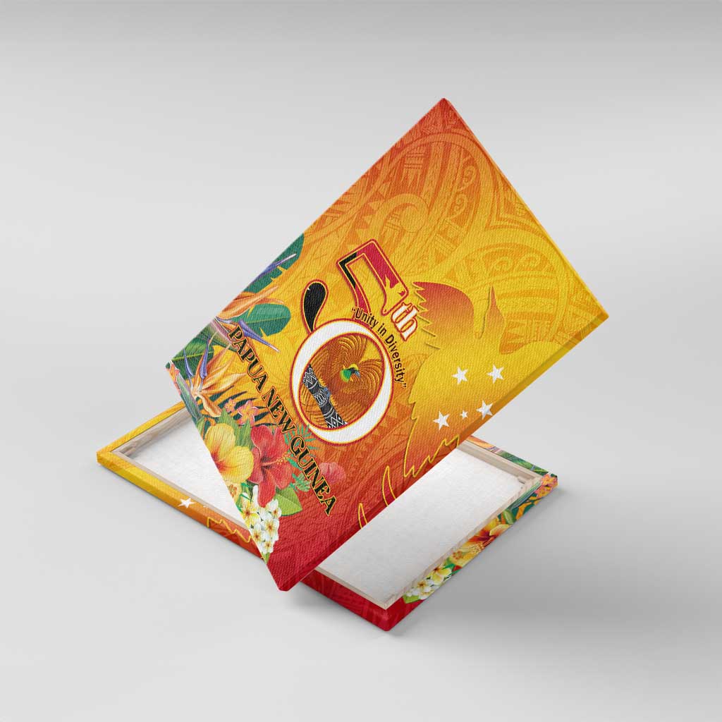 Papua New Guinea Independence Day Canvas Wall Art 50th Anniversary Unity in Diversity LT14 With Frame Red - Polynesian Pride