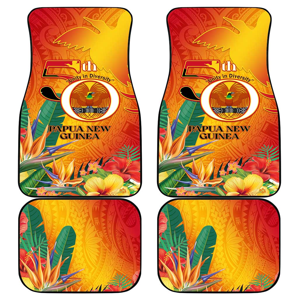 Papua New Guinea Independence Day Car Mats 50th Anniversary Unity in Diversity LT14 - Polynesian Pride