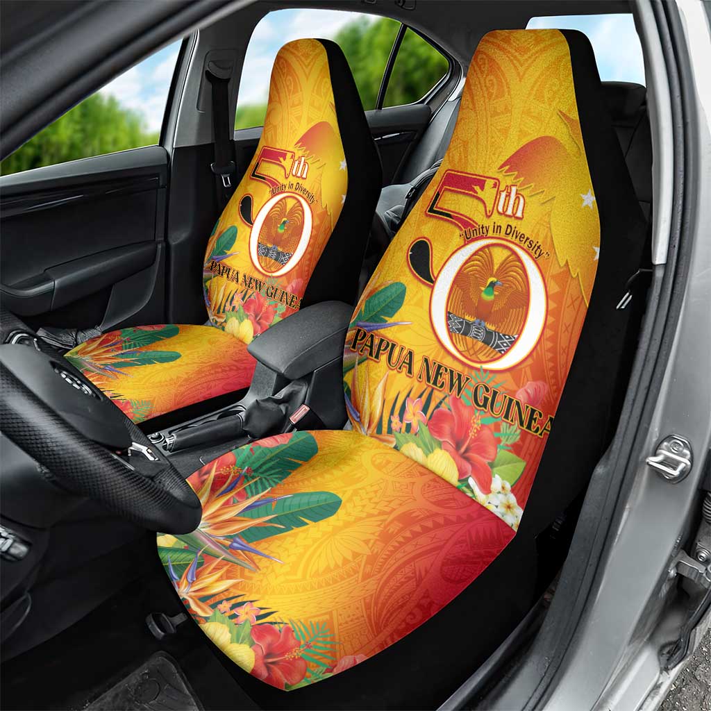 Papua New Guinea Independence Day Car Seat Cover 50th Anniversary Unity in Diversity