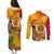 Papua New Guinea Independence Day Couples Matching Puletasi and Long Sleeve Button Shirt 50th Anniversary Unity in Diversity