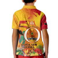 Papua New Guinea Independence Day Kid Polo Shirt 50th Anniversary Unity in Diversity