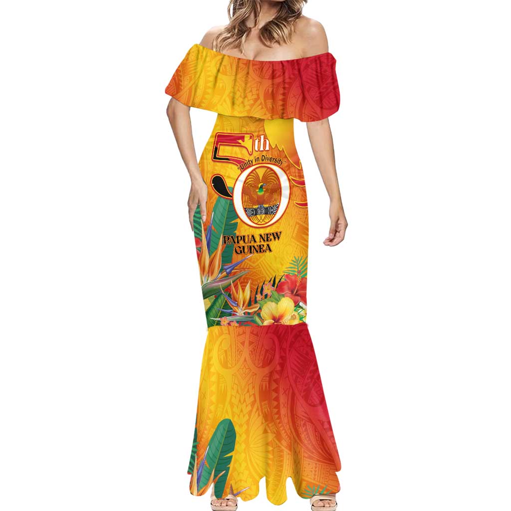 Papua New Guinea Independence Day Mermaid Dress 50th Anniversary Unity in Diversity