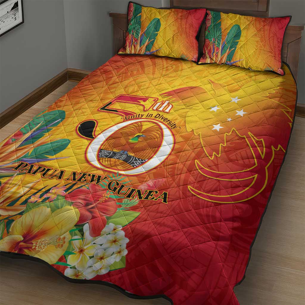 Papua New Guinea Independence Day Quilt Bed Set 50th Anniversary Unity in Diversity LT14 - Polynesian Pride