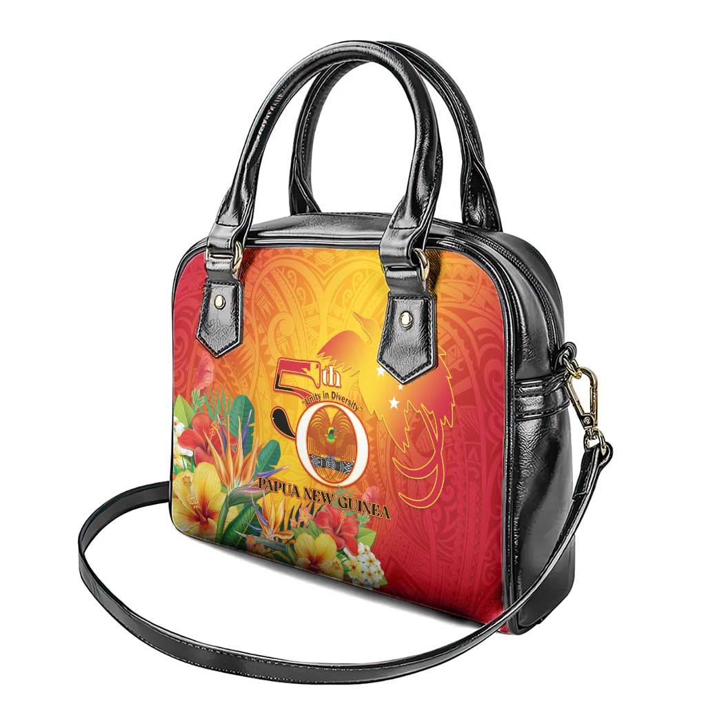 Papua New Guinea Independence Day Shoulder Handbag 50th Anniversary Unity in Diversity