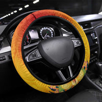 Papua New Guinea Independence Day Steering Wheel Cover 50th Anniversary Unity in Diversity LT14 Universal Fit Red - Polynesian Pride
