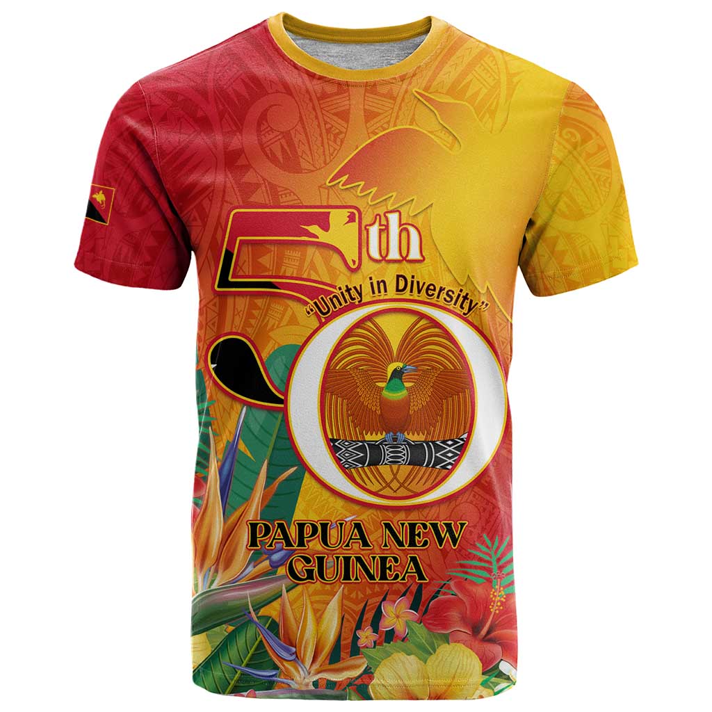 Papua New Guinea Independence Day T Shirt 50th Anniversary Unity in Diversity