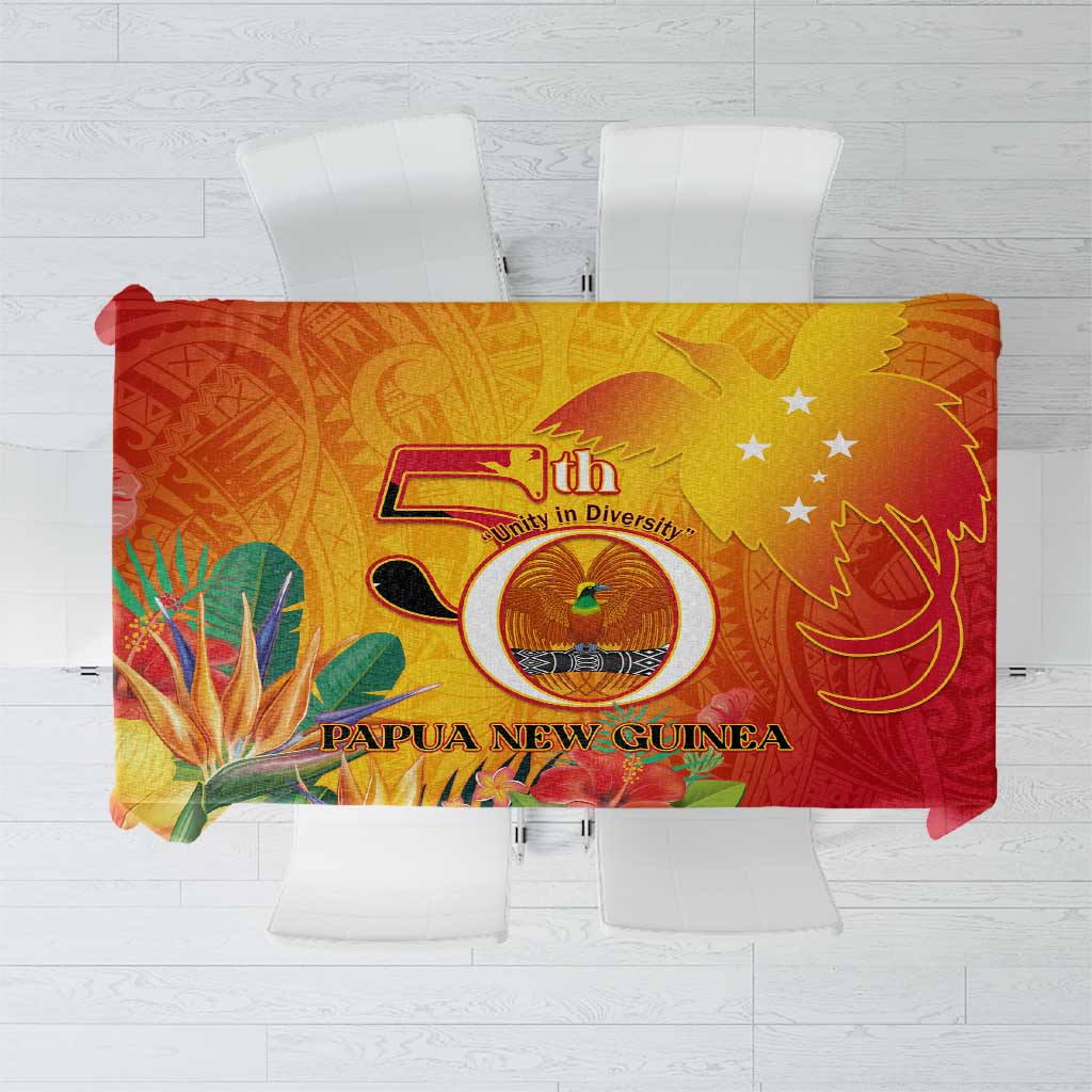 Papua New Guinea Independence Day Tablecloth 50th Anniversary Unity in Diversity LT14 Red - Polynesian Pride