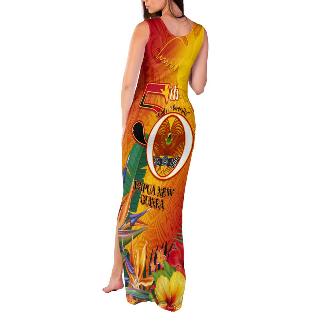 Papua New Guinea Independence Day Tank Maxi Dress 50th Anniversary Unity in Diversity