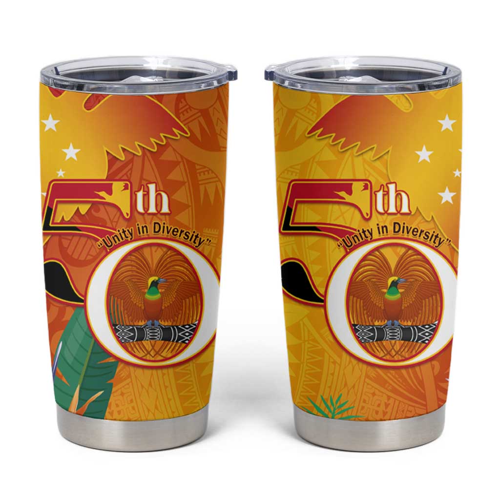 Papua New Guinea Independence Day Tumbler Cup 50th Anniversary Unity in Diversity LT14 Red - Polynesian Pride