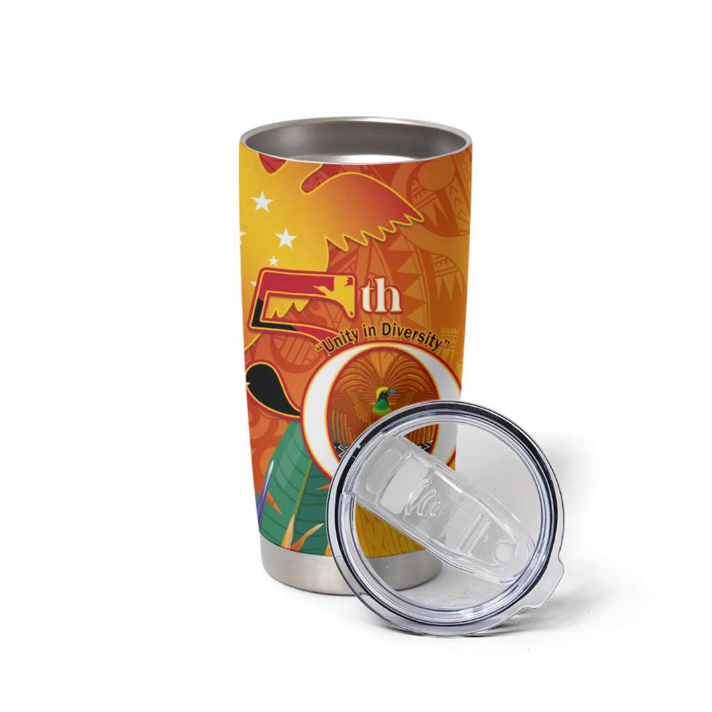 Papua New Guinea Independence Day Tumbler Cup 50th Anniversary Unity in Diversity LT14 - Polynesian Pride