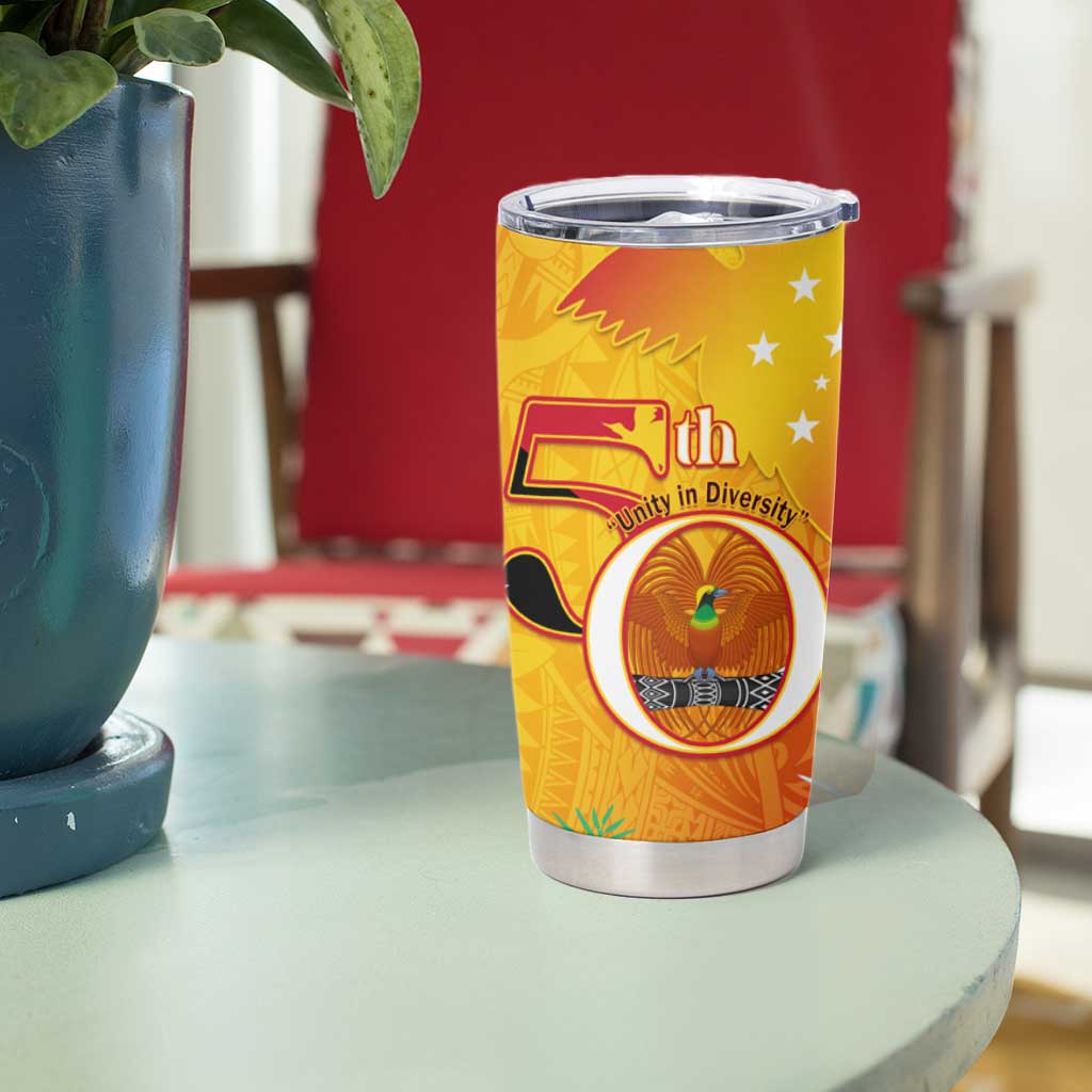 Papua New Guinea Independence Day Tumbler Cup 50th Anniversary Unity in Diversity LT14 - Polynesian Pride