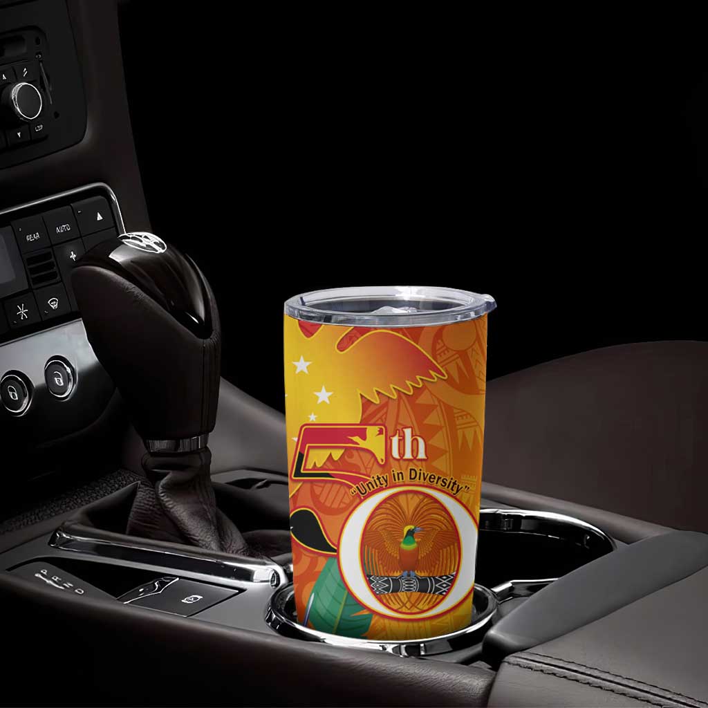 Papua New Guinea Independence Day Tumbler Cup 50th Anniversary Unity in Diversity LT14 - Polynesian Pride