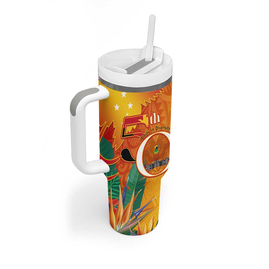 Papua New Guinea Independence Day Tumbler With Handle 50th Anniversary Unity in Diversity LT14 - Polynesian Pride