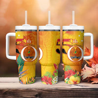 Papua New Guinea Independence Day Tumbler With Handle 50th Anniversary Unity in Diversity LT14 - Polynesian Pride