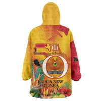 Papua New Guinea Independence Day Wearable Blanket Hoodie 50th Anniversary Unity in Diversity LT14 - Polynesian Pride