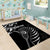 Personalised New Zealand Silver Fern Lacrosse Area Rug Aotearoa Maori Pattern