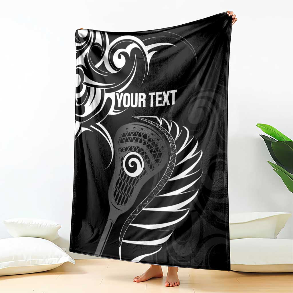 Personalised New Zealand Silver Fern Lacrosse Blanket Aotearoa Maori Pattern LT14 - Polynesian Pride