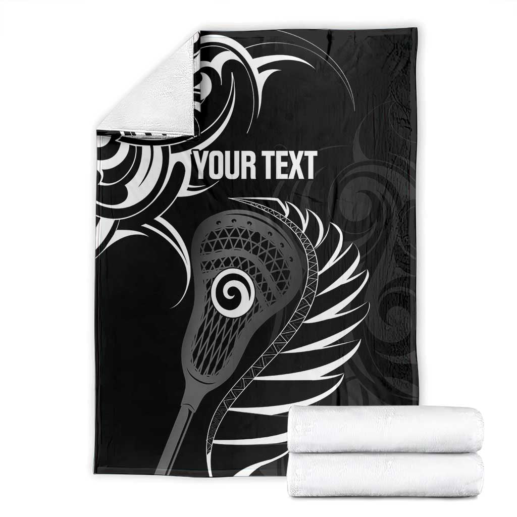 Personalised New Zealand Silver Fern Lacrosse Blanket Aotearoa Maori Pattern LT14 - Polynesian Pride