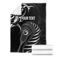 Personalised New Zealand Silver Fern Lacrosse Blanket Aotearoa Maori Pattern LT14 - Polynesian Pride