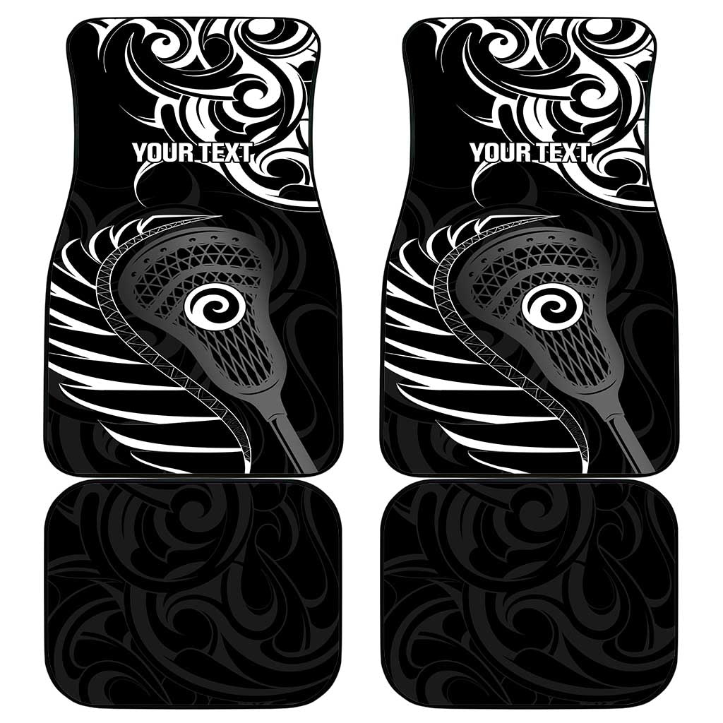 Personalised New Zealand Silver Fern Lacrosse Car Mats Aotearoa Maori Pattern LT14 - Polynesian Pride