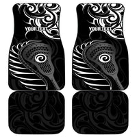 Personalised New Zealand Silver Fern Lacrosse Car Mats Aotearoa Maori Pattern LT14 - Polynesian Pride