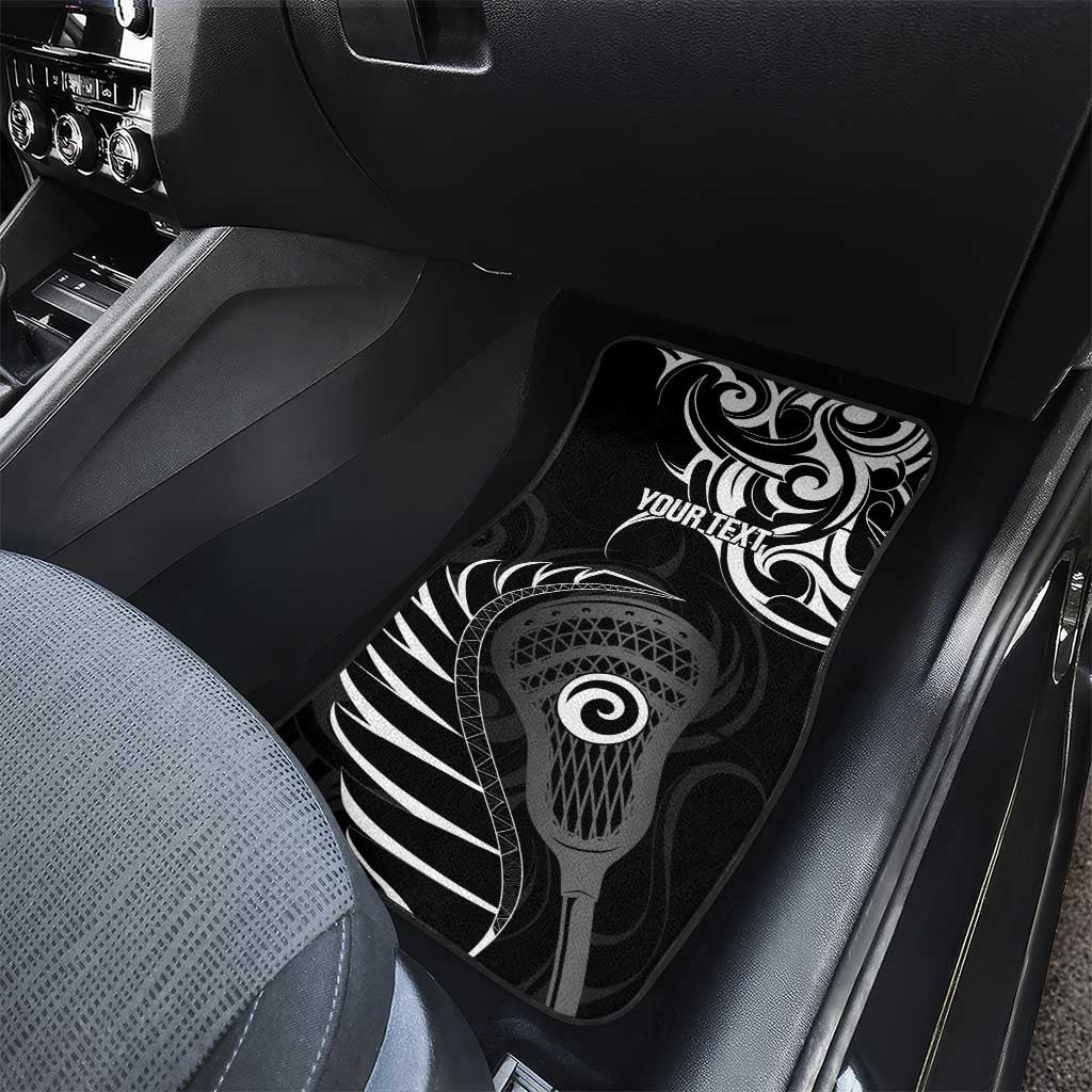Personalised New Zealand Silver Fern Lacrosse Car Mats Aotearoa Maori Pattern LT14 - Polynesian Pride