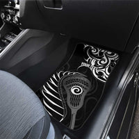 Personalised New Zealand Silver Fern Lacrosse Car Mats Aotearoa Maori Pattern LT14 - Polynesian Pride