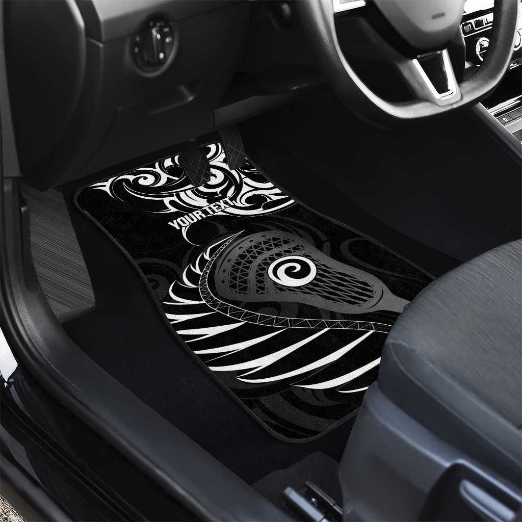 Personalised New Zealand Silver Fern Lacrosse Car Mats Aotearoa Maori Pattern LT14 - Polynesian Pride