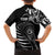 Personalised New Zealand Silver Fern Lacrosse Family Matching Off Shoulder Short Dress and Hawaiian Shirt Aotearoa Maori Pattern