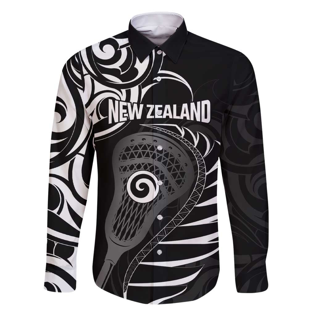 Personalised New Zealand Silver Fern Lacrosse Family Matching Short Sleeve Bodycon Dress and Hawaiian Shirt Aotearoa Maori Pattern