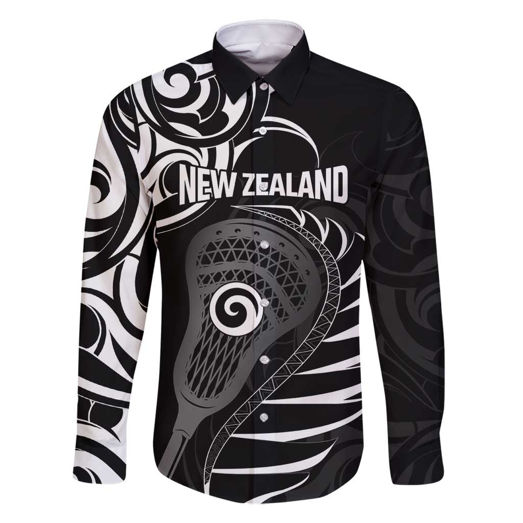 Personalised New Zealand Silver Fern Lacrosse Family Matching Summer Maxi Dress and Hawaiian Shirt Aotearoa Maori Pattern