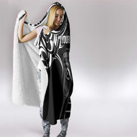Personalised New Zealand Silver Fern Lacrosse Hooded Blanket Aotearoa Maori Pattern LT14 - Polynesian Pride