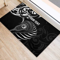 Personalised New Zealand Silver Fern Lacrosse Rubber Doormat Aotearoa Maori Pattern LT14 - Polynesian Pride