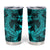 Polynesian Tumbler Cup Turquoise Hawaiian Tribal Hammerhead Shark