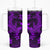 Polynesian Tumbler With Handle Purple Hawaiian Tribal Hammerhead Shark