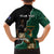 Personalised New Zealand And South Africa Rugby Family Matching Off The Shoulder Long Sleeve Dress and Hawaiian Shirt 2024 All Black Springboks Mascots Together