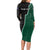 Personalised New Zealand And South Africa Rugby Long Sleeve Bodycon Dress 2024 All Black Springboks Mascots Together