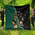 Personalised New Zealand And South Africa Rugby Quilt 2024 All Black Springboks Mascots Together