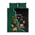 Personalised New Zealand And South Africa Rugby Quilt Bed Set 2024 All Black Springboks Mascots Together