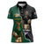 Personalised New Zealand And South Africa Rugby Women Polo Shirt 2024 All Black Springboks Mascots Together